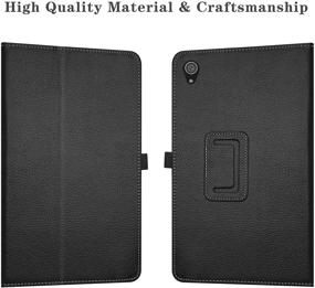 img 2 attached to 💼 LiuShan Compatible with TCL Tab 8/Alcatel Joy Tab 2 Case - Slim PU Leather Stand Cover for 8" Verison Alcatel TCL Tab 8 (Model TCL 9038s)/ T-Mobile Alcatel Joy Tab 2 8 (Model 9032Z), Black