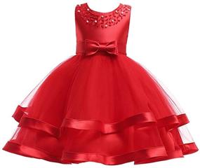 img 4 attached to Stunning COMISARA 6M-9T Kids Pageant Flower Girl Dress: Perfect for Parties, Weddings, and Formal Events