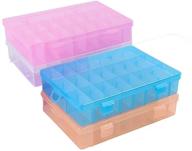 📦 plastic organizer container storage box with adjustable removable divider compartment - 4 pack (24 grid) logo