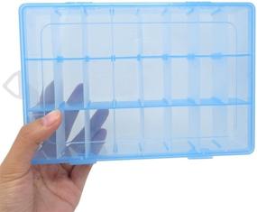 img 1 attached to 📦 Plastic Organizer Container Storage Box with Adjustable Removable Divider Compartment - 4 Pack (24 Grid)