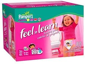 img 4 attached to 🚽 Pampers Feel 'n Learn Advanced Trainers for Girls – Size 3T-4T, 80-Count: A Reliable Choice for Effective Potty Training