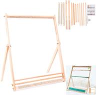 🔨 extra-large wooden multi-craft weaving loom with stand - develops creativity, 24.4h x 19.3w logo