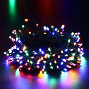 img 1 attached to 🎄 SOLARBABY Solar Christmas Lights, 72ft 200 LED Outdoor Solar String Lights - Waterproof & Decorative Lighting for Christmas Wedding Holiday Party, Multicolor - 2 Pack