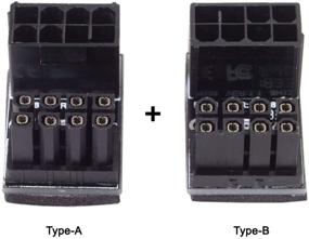 img 3 attached to 💡 Cablecc ATX 8Pin Female to 8pin Male 180° Angled Power Adapter for Desktop Graphics Card: Efficient Cable Solution