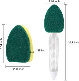 img 3 attached to Lamoutor 10Pack Dish Wand Refills: Sponge Heads Brush and 1Pc Dish Wands Kitchen Cleaning Sponge Tools (10) - Buy Online Now!