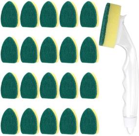 img 4 attached to Lamoutor 10Pack Dish Wand Refills: Sponge Heads Brush and 1Pc Dish Wands Kitchen Cleaning Sponge Tools (10) - Buy Online Now!