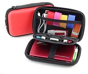 img 1 attached to EVA Travel External Hard Drive Carrying Case For Seagate Backup Plus Slim/Expansion Portable， WD Elements Portable/My Passport，Toshiba Canvio Basics/Silicon Power 3D NAND 1TB 2TB 3TB 4TB (Red)