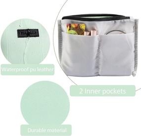 img 1 attached to 💼 2 Pcs Small Travel Cosmetic Bags for Women - Zippered PU Leather Makeup Pouch & Purse Makeup Bag in Green and Blue