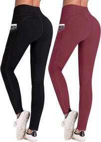 img 4 attached to IUGA Pockets Control Workout Leggings Sports & Fitness for Other Sports