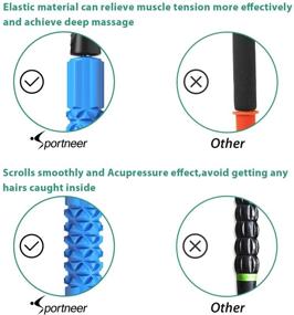 img 2 attached to 🏋️ Sportneer Muscle Roller Stick - Handheld EVA Foam Roller Massage Stick for Athletes/Runners: Relieve Sore Muscles, Tightness, and Cramping; Aid Legs and Back Recovery