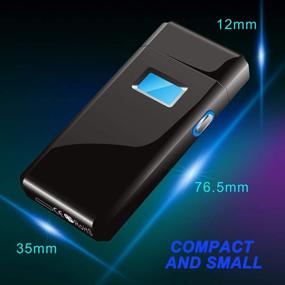 img 1 attached to 🔥 USB Rechargeable Lighter with LED Screen - Dual Arc Plasma Lighter, Windproof & Butane Free Electric Lighter