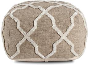 img 1 attached to 🪑 Brown Anji Mountain Square Pouf - 24x24x17 Inches