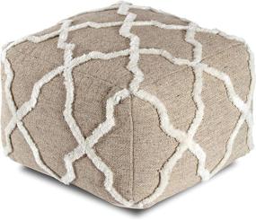 img 3 attached to 🪑 Brown Anji Mountain Square Pouf - 24x24x17 Inches