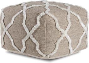 img 4 attached to 🪑 Brown Anji Mountain Square Pouf - 24x24x17 Inches