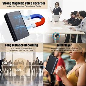 img 1 attached to 🎤 Portable 16GB Voice Activated Recorder with Magnetic Attachment | Mini Digital Voice Recording Device | 300Hours Long Recording Time | MP3 Player for Lectures, Meetings, and Interviews