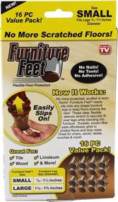 img 1 attached to 🛋️ Small Furniture Feet FFS-MC12/4: Flexible Floor Protection for 7/8 in. - 1-1/4 in. Furniture