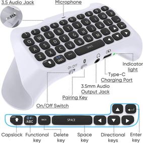 img 1 attached to Enhance Your Gaming Experience with the Wireless Controller Keyboard for PS5 - Built-in Speaker & 3.5MM Audio Jack for Live Chat and Messaging!