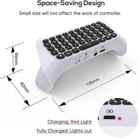 img 3 attached to Enhance Your Gaming Experience with the Wireless Controller Keyboard for PS5 - Built-in Speaker & 3.5MM Audio Jack for Live Chat and Messaging!