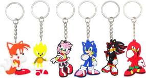 img 2 attached to 🦔 VICTONY Teekilop 24 Pack Sonic The Hedgehog Keychains for Sonic Birthday Party Favors