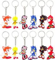 🦔 victony teekilop 24 pack sonic the hedgehog keychains for sonic birthday party favors logo