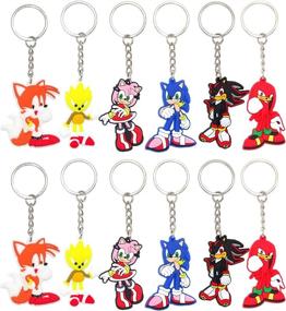 img 3 attached to 🦔 VICTONY Teekilop 24 Pack Sonic The Hedgehog Keychains for Sonic Birthday Party Favors