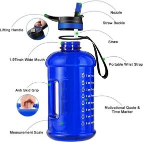 img 3 attached to 💧 Layajia 73OZ/0.6 Gallon Motivational Water Bottle with Straw & Time Marker - Leakproof BPA Free Big Water Jug, Wide Mouth Portable for Fitness, Outdoor Sports - Ensure Your Daily Hydration