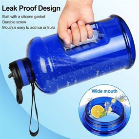 img 1 attached to 💧 Layajia 73OZ/0.6 Gallon Motivational Water Bottle with Straw & Time Marker - Leakproof BPA Free Big Water Jug, Wide Mouth Portable for Fitness, Outdoor Sports - Ensure Your Daily Hydration