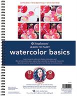 🎨 strathmore 25-151 200 learning series watercolor basics pad, 9x12 inch, white logo