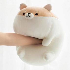 img 3 attached to 🐶 Brown Shiba Inu Plush Pillow - Cute Corgi Stuffed Animal Toy Doll for Valentine and Christmas Gifts (19.6 inch)