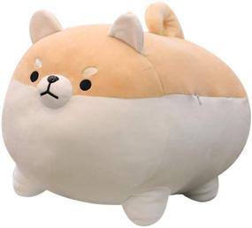 img 4 attached to 🐶 Brown Shiba Inu Plush Pillow - Cute Corgi Stuffed Animal Toy Doll for Valentine and Christmas Gifts (19.6 inch)