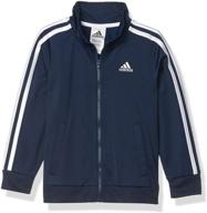 🧥 средние мальчики активная одежда: куртка adidas iconic tricot для улучшенной производительности логотип