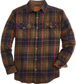 img 4 attached to 👕 Venado Flannel Shirt Men Gusset: Premium Men's Clothing for Stylish Shirts