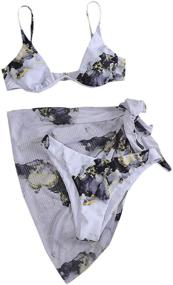 img 4 attached to 👙 SheIn Women's Underwire Bikini Swimsuit: Trendy Swimwear for Women