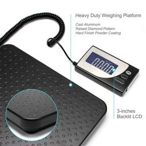 img 2 attached to 660 lb (300 kg) Digital Heavy Duty Postal Shipping Scale with Backlit LCD and AC Adapter - Multi Weight Unit, Max 300 kg Capacity, Min 0.5 kg Readability