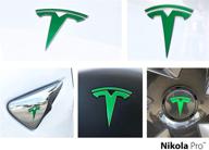 nikola pro tesla model 3 logo decal wrap kit (gloss green) logo