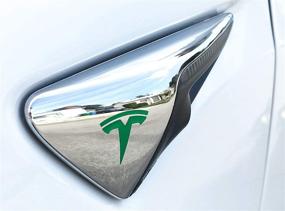 img 1 attached to Nikola Pro Tesla Model 3 Logo Decal Wrap Kit (Gloss Green)