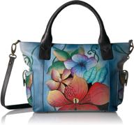 anna anuschka tote side pockets women's handbags & wallets logo