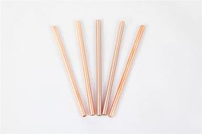 img 1 attached to 🥃 High-Quality Copper Moscow Mule Straws - No Mug Needed! 5.5" - Set of 5 - by Alchemade+