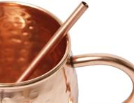 🥃 high-quality copper moscow mule straws - no mug needed! 5.5" - set of 5 - by alchemade+ logo