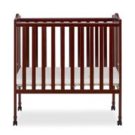 🍒 dream on me 2-in-1 lightweight folding portable side crib in cherry: greenguard gold certified - efficient & compact logo