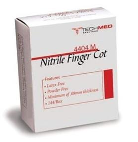 img 1 attached to 4404L Tech Med Nitrile Finger Large: Superior Protection & Comfort for Your Hands!