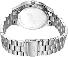 img 2 attached to ⌚ Женские наручные часы JBW J6303A Mondrian с бриллиантами - японский кварцевый серебристый временной механизм с бриллиантовым циферблатом.