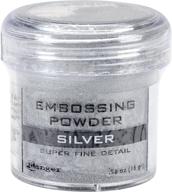 порошок для тиснения ranger: сверхмелкое серебро - банка 0.56 унций для ярких результатов. логотип
