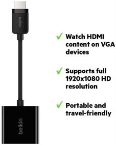 img 3 attached to Расширенная совместимость: адаптер Belkin HDMI к VGA с поддержкой звука и питания Micro-USB для Apple TV 4K и широкого спектра телевизоров