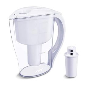 img 4 attached to 10-Cup Water Filter Pitcher: Large Capacity 2.5L, Removes Lead, Chlorine and 200+ Contaminants, Electric Counter Included