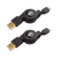 cable matters 2-pack retractable micro usb cable - 2.5 feet: tangle-free charging on the go logo