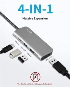 img 3 attached to LDLrui USB C 3.2/3.1 Gen 2 Hub - 4-in-1 USB Type C Multiport Hub Adapter with 4 USB 3.2 Ports (3 USB-A &amp; 1 USB-C) and SuperSpeed 10Gbps USB-C Splitter - Compatible with MacBook Pro/Air, iMac, Surface, XPS, and More