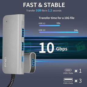 img 2 attached to LDLrui USB C 3.2/3.1 Gen 2 Hub - 4-in-1 USB Type C Multiport Hub Adapter with 4 USB 3.2 Ports (3 USB-A &amp; 1 USB-C) and SuperSpeed 10Gbps USB-C Splitter - Compatible with MacBook Pro/Air, iMac, Surface, XPS, and More