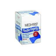 💙 medique mp66050: blue metal detectable fingertip bandages - pack of 50 logo