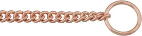 img 2 attached to 🐕 Alvalley Metal Chain Dog Show Collar - Adjustable Slip Collar for Toy, Small, Medium, Large, and Extra Large Dogs - Fine Curved Choke Chain - Rose Gold, 24in Long, 1.6mm Thick